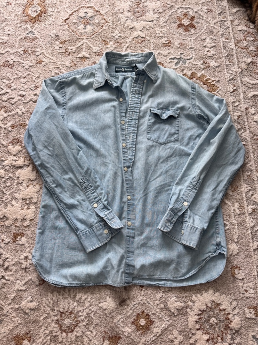 Ralph Lauren Light Blue Denim Button-Down Shirt